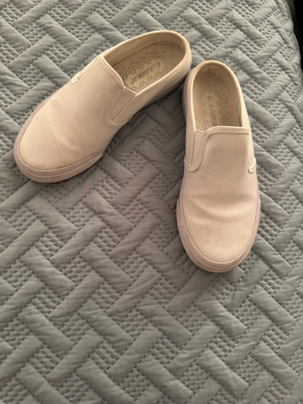 Lugz Slip-On Canvas Sneakers in White